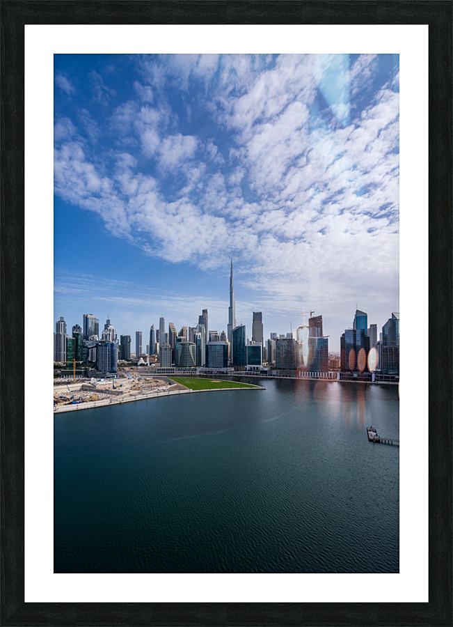 Offices and apartments of Dubai Business Bay with Downtown distr Picture Frame print