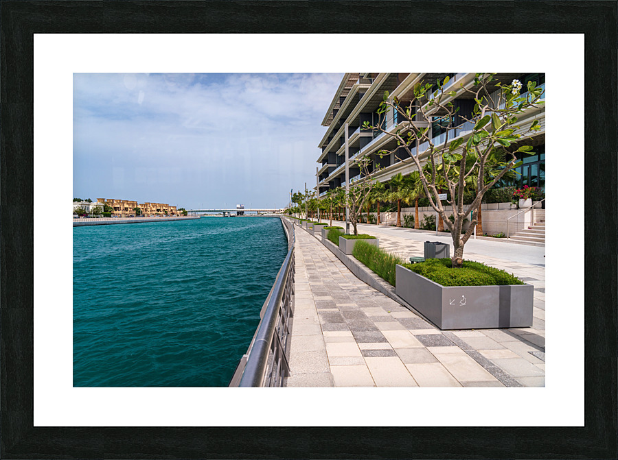 Modern apartments on the Dubai Canal close to Jumeirah beach Picture Frame print