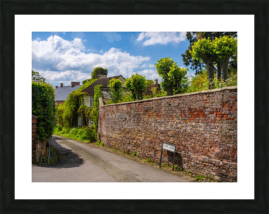 Georgian brick home by Love Lane in Ellesmere Shropshire Picture Frame print