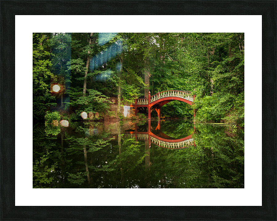 Crim Dell bridge at William and Mary college Picture Frame print