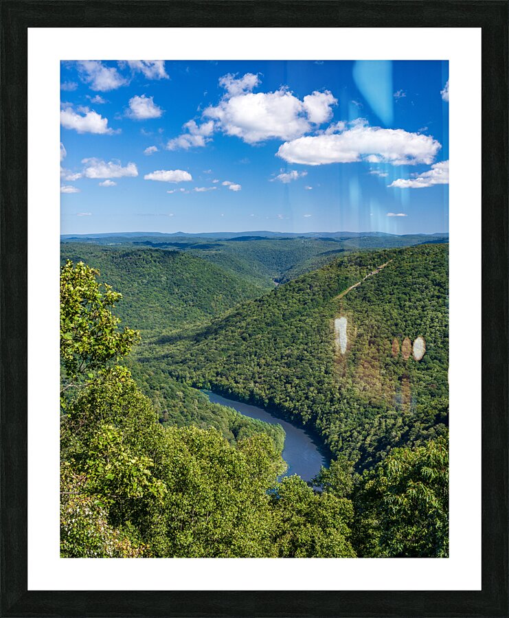 Cheat river seen from Snake Hill overlook near Morgantown Picture Frame print