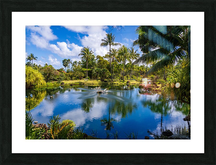 Gorgeous lagoon and lake in the Na Aina Kai sculpture garden Picture Frame print