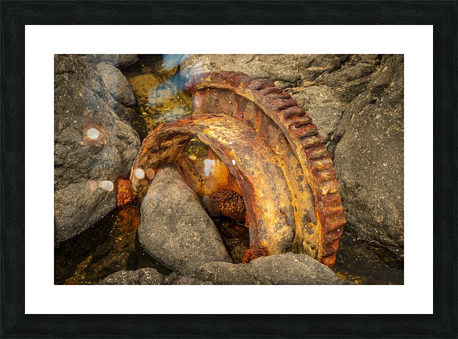 Sugar industry equipment abandoned on Mokolea Point Picture Frame print
