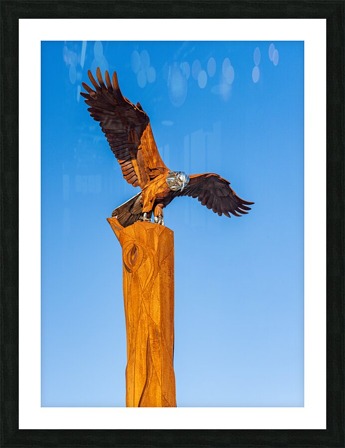 Eagle Landmark sculpture in Riverside Park La Crosse Wisconsin Picture Frame print