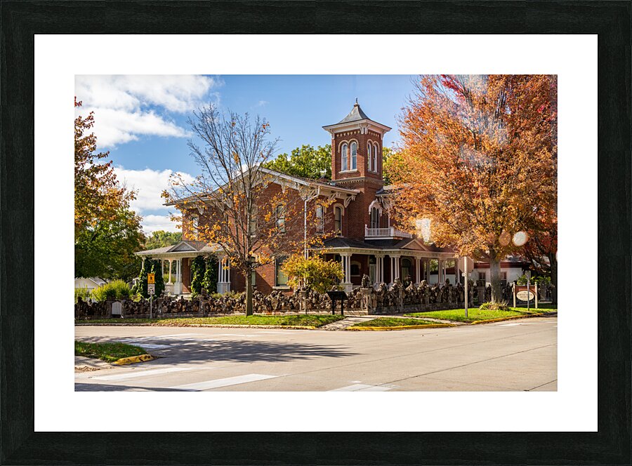Facade of Porter House Museum on W Broadway in Decorah Iowa Picture Frame print
