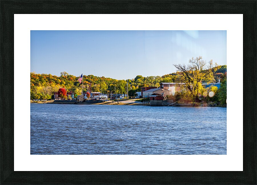 The small town of Louisiana MO on the banks of the Mississippi R Picture Frame print