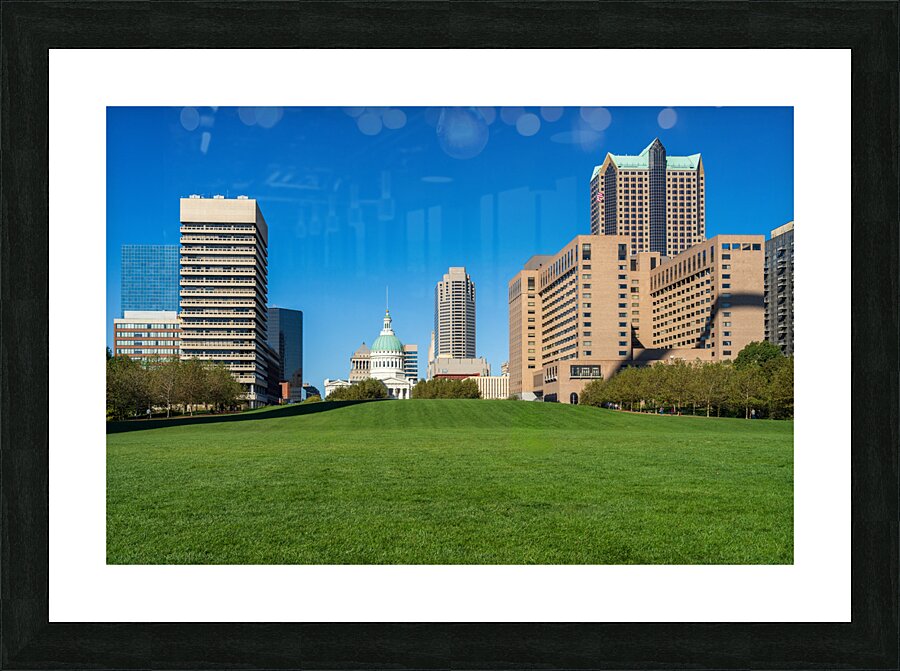 Old Courthouse in St Louis Missouri seen across green lawn Picture Frame print