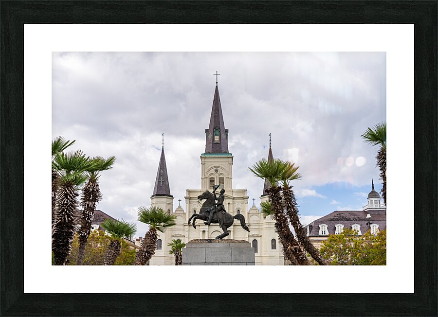 Facade of Cathedral Basilica of Saint Louis in New Orleans LA Picture Frame print