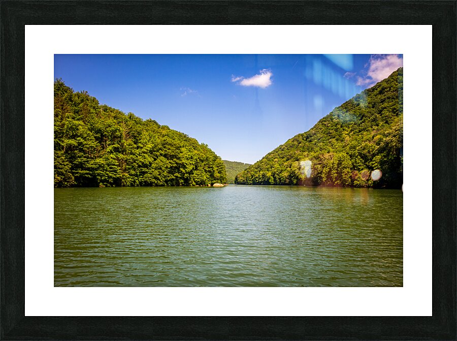 Calm view down Cheat Lake Morgantown Picture Frame print
