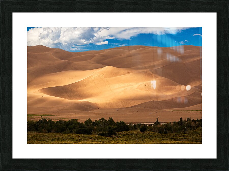 People on Great Sand Dunes NP   Framed Print Print