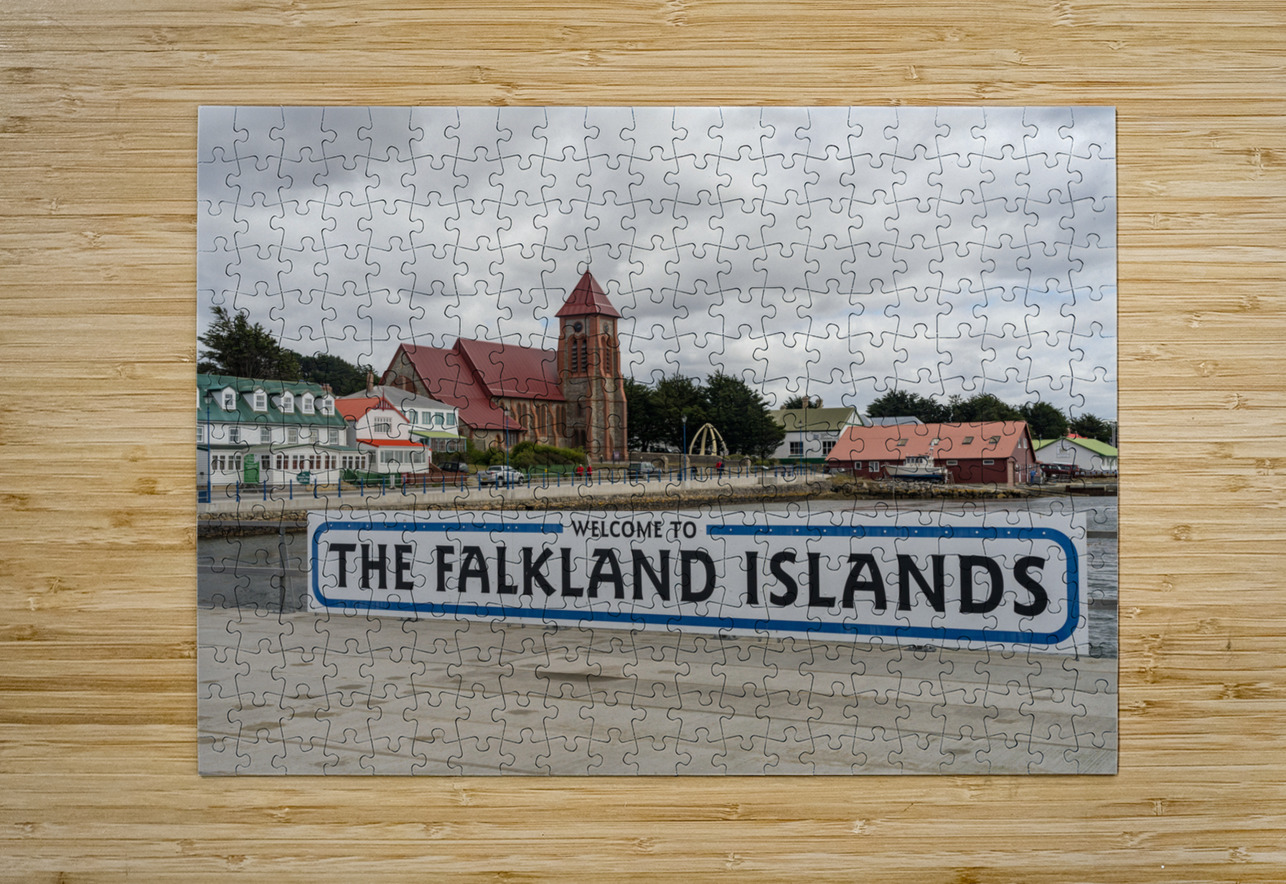 Welcome to Falklands sign in Stanley Falkland Islands Steve Heap Puzzle printing