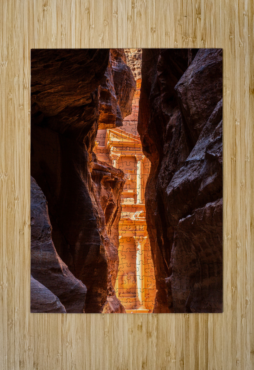 Petra Treasury building facade seen through narrow gorge Steve Heap Puzzle printing