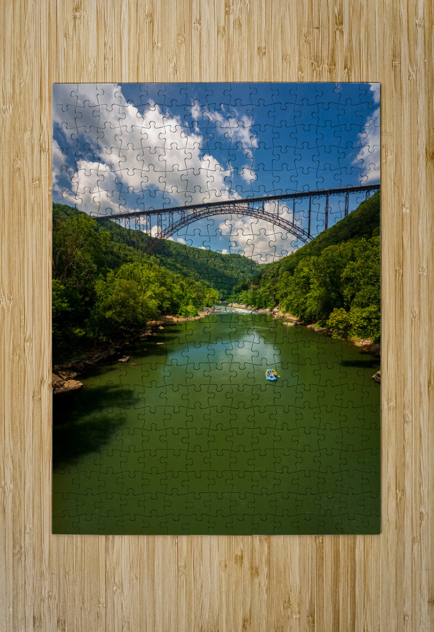 Rafters at the New River Gorge Bridge Steve Heap Puzzle printing