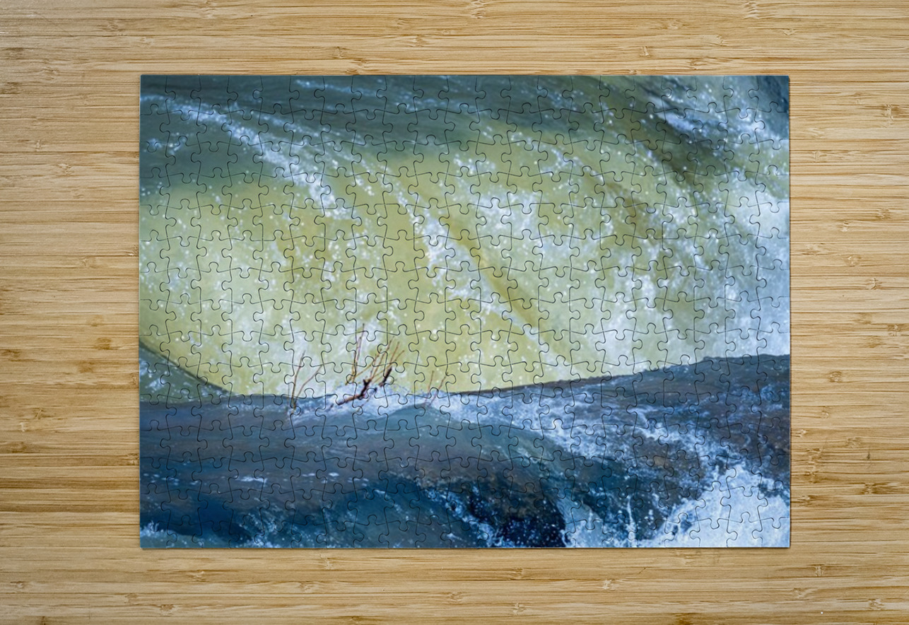 Frozen motion of raging water flowing over Valley Falls Steve Heap Puzzle printing