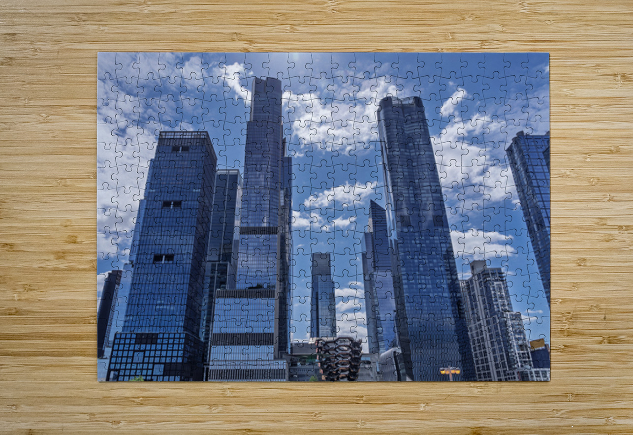 Tall office and apartment buidlings above Hudson Yards in New Yo Steve Heap Puzzle printing