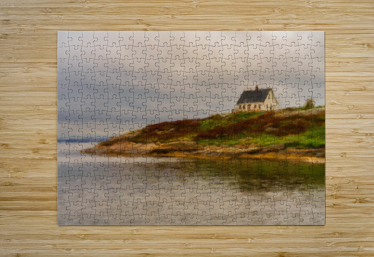 Digital painting at Peggys Cove near Halifax in Nova Scotia Can Steve Heap Puzzle printing