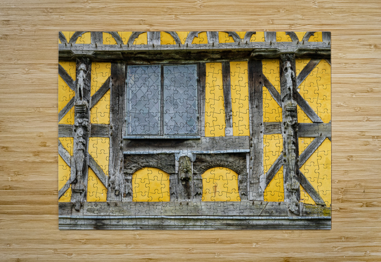 Detail of framing around a window of 13th Century fortified mano Steve Heap Puzzle printing