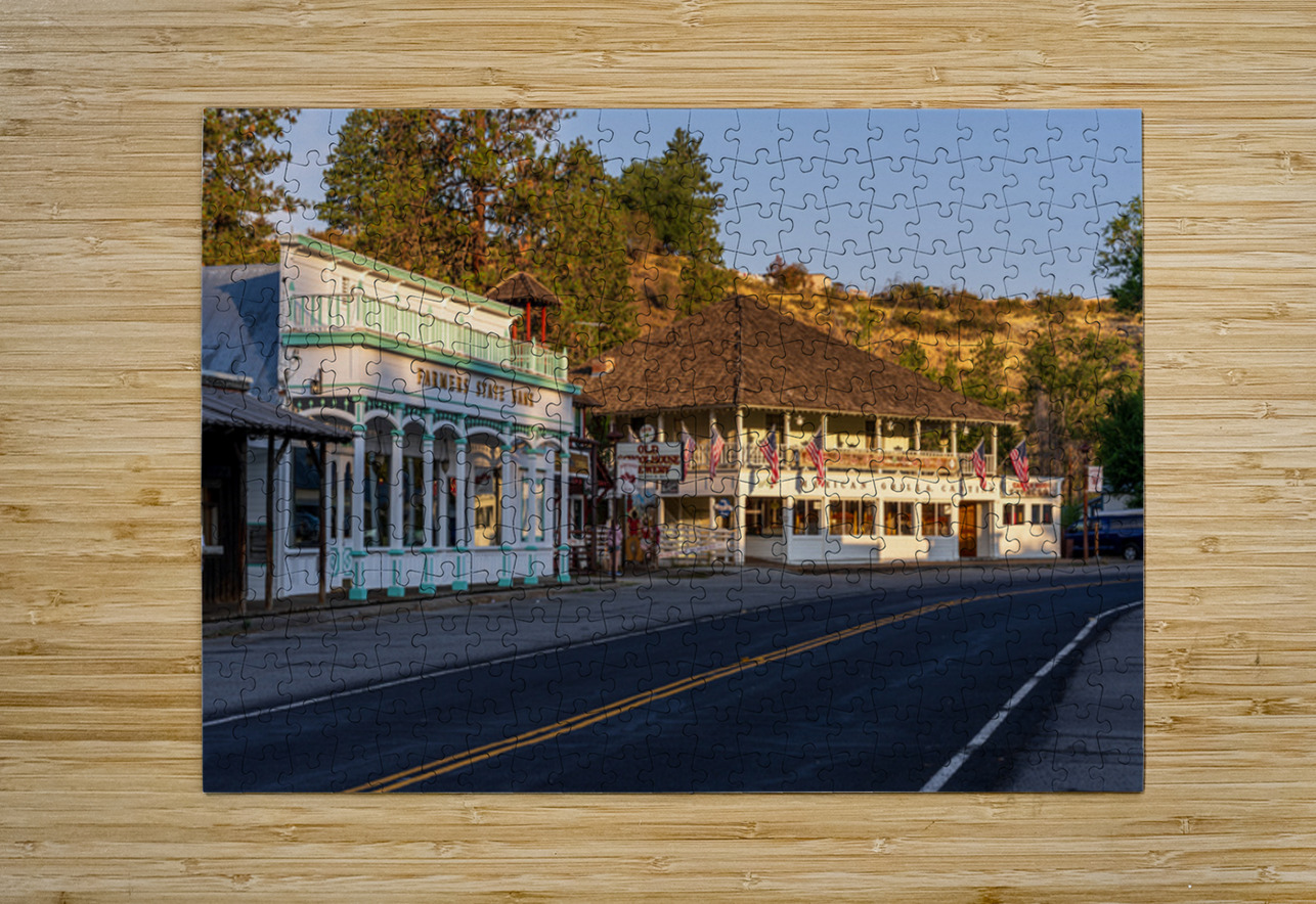 Farmers State Bank on the main street of the historic town of Wi Steve Heap Puzzle printing