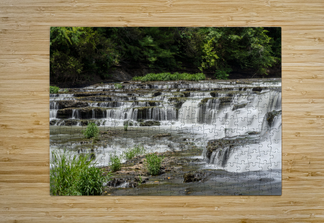 Burgess Falls State Park in Tennessee in summer Steve Heap Puzzle printing
