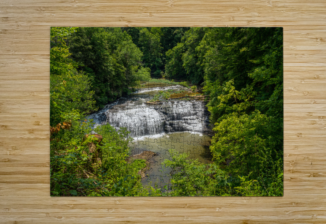 Burgess Falls in Tennessee in summer Steve Heap Puzzle printing