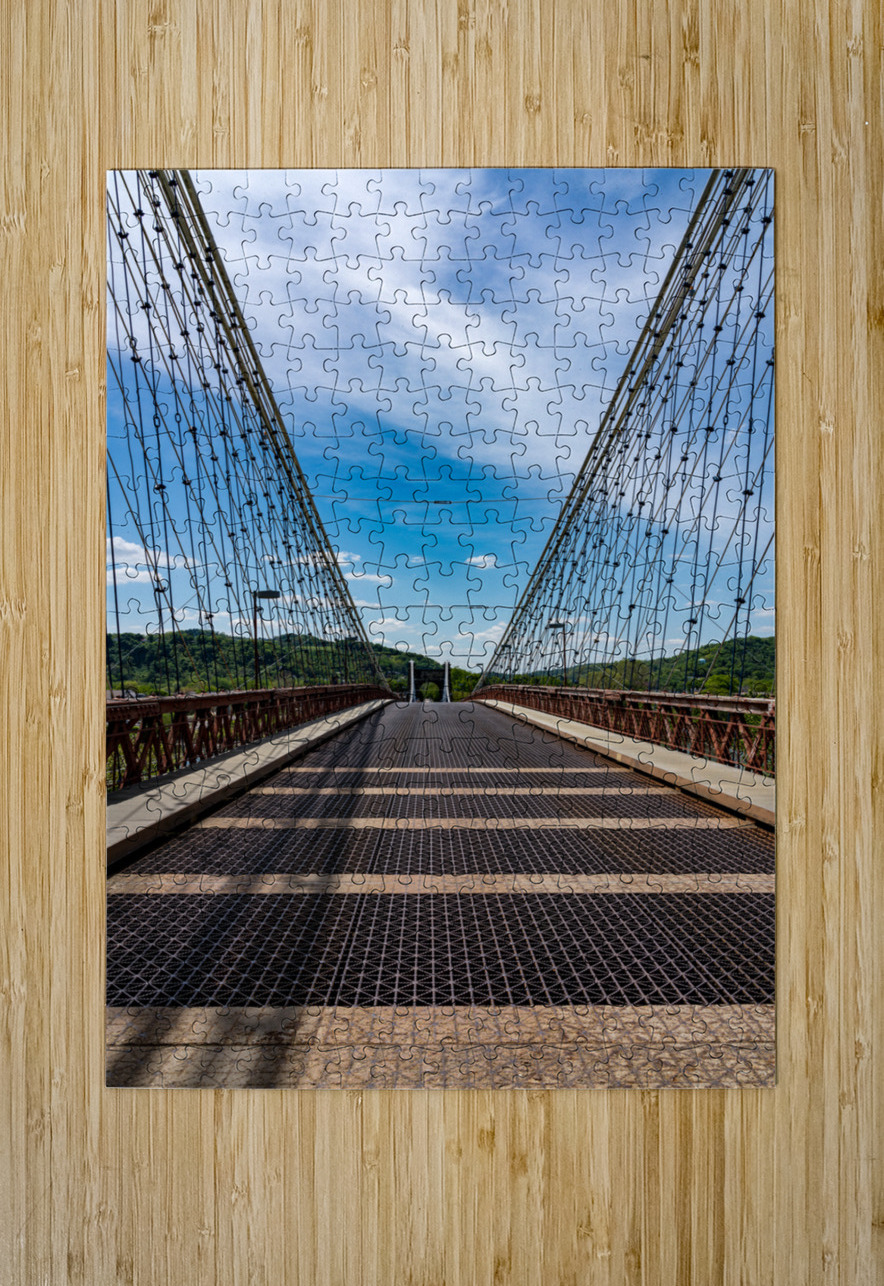Suspension bridge over the Ohio river in Wheeling, WV Steve Heap Puzzle printing