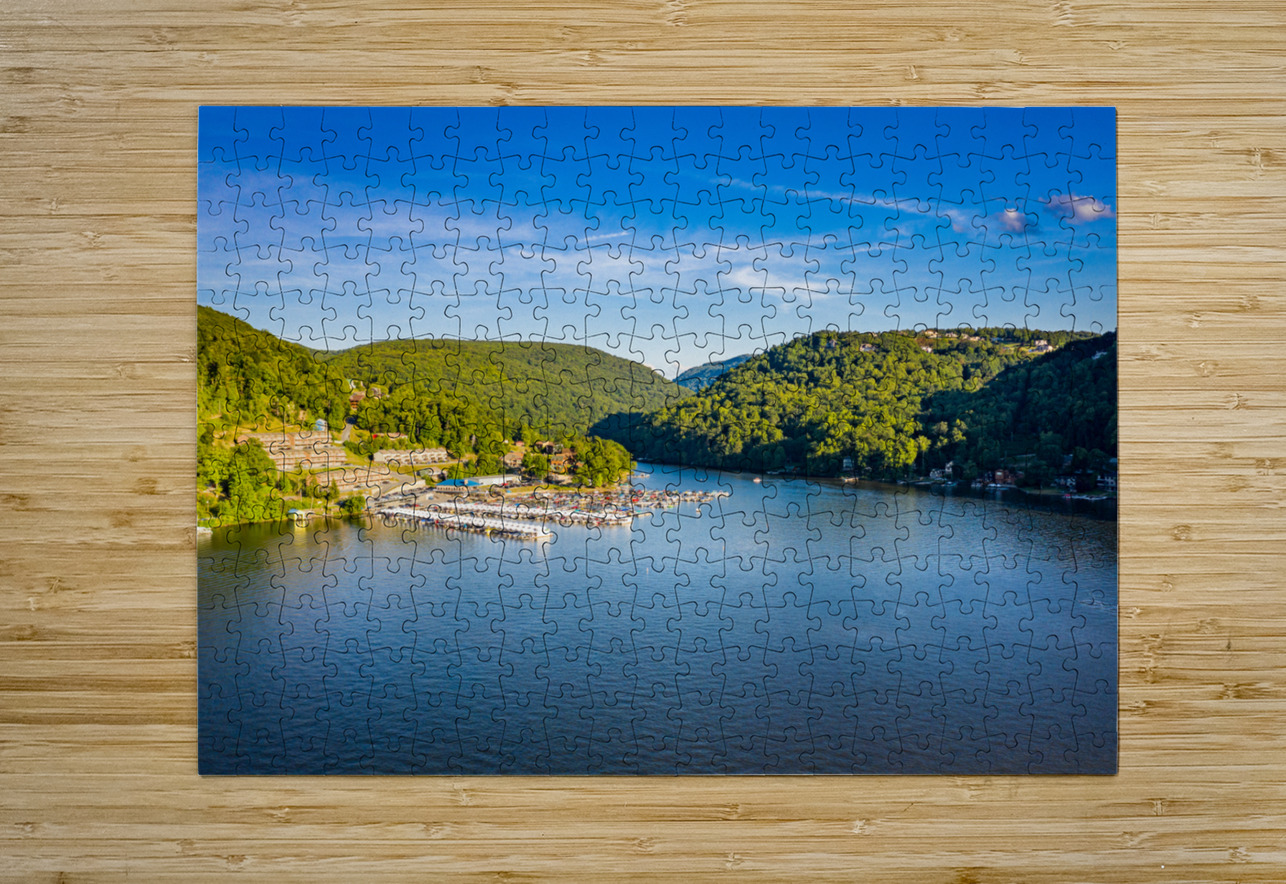 Wide panorama of Cheat Lake on a summer evening Steve Heap Puzzle printing