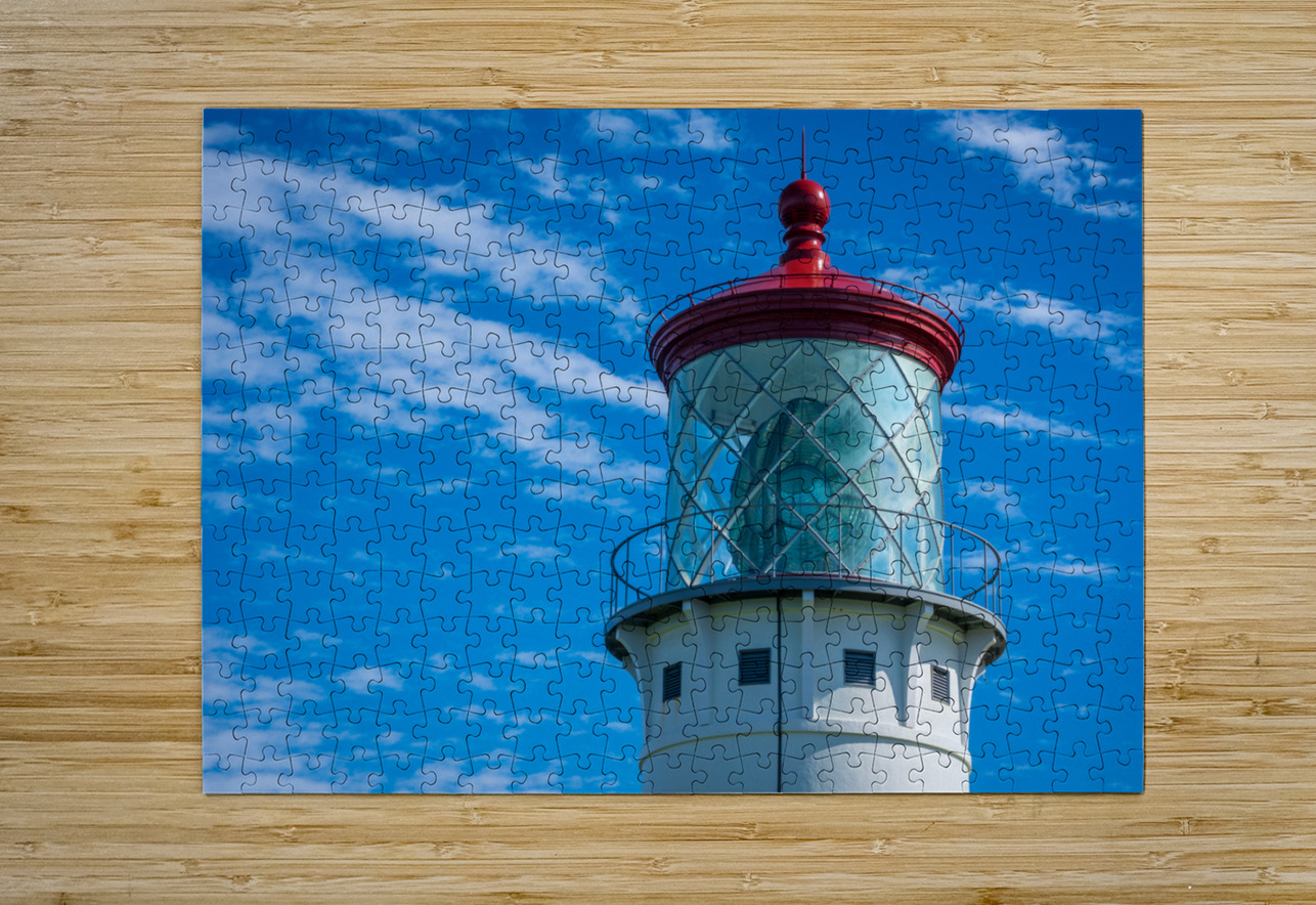 Detail of the lamp on Kilauea Lighthouse Steve Heap Puzzle printing