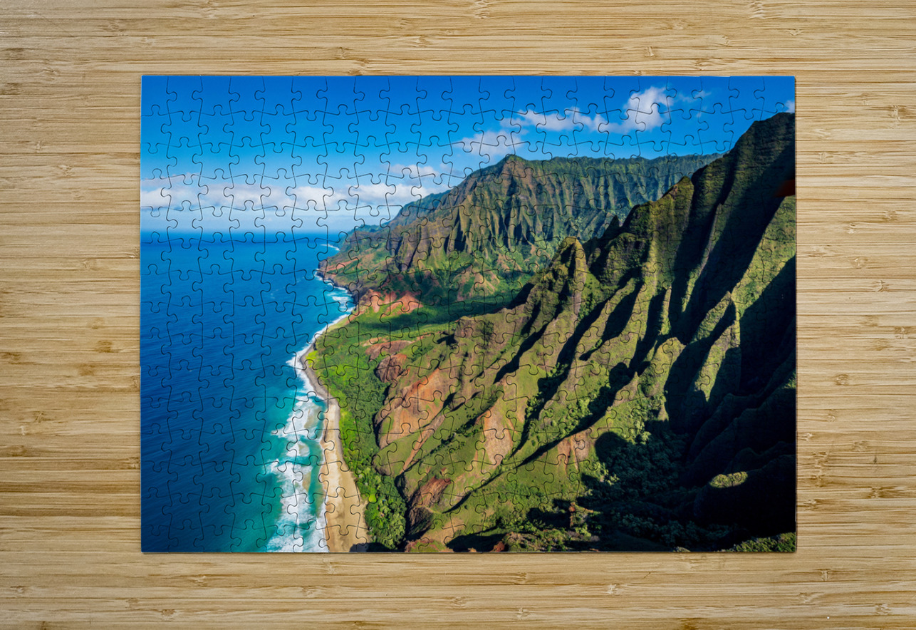 Coastline of Na Pali on Kauai Steve Heap Puzzle printing