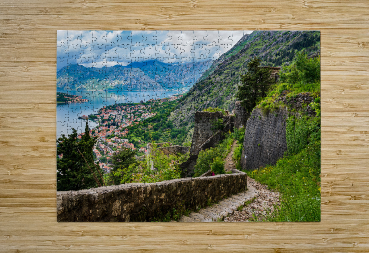 View from above Old Town of Kotor in Montenegro Steve Heap Puzzle printing