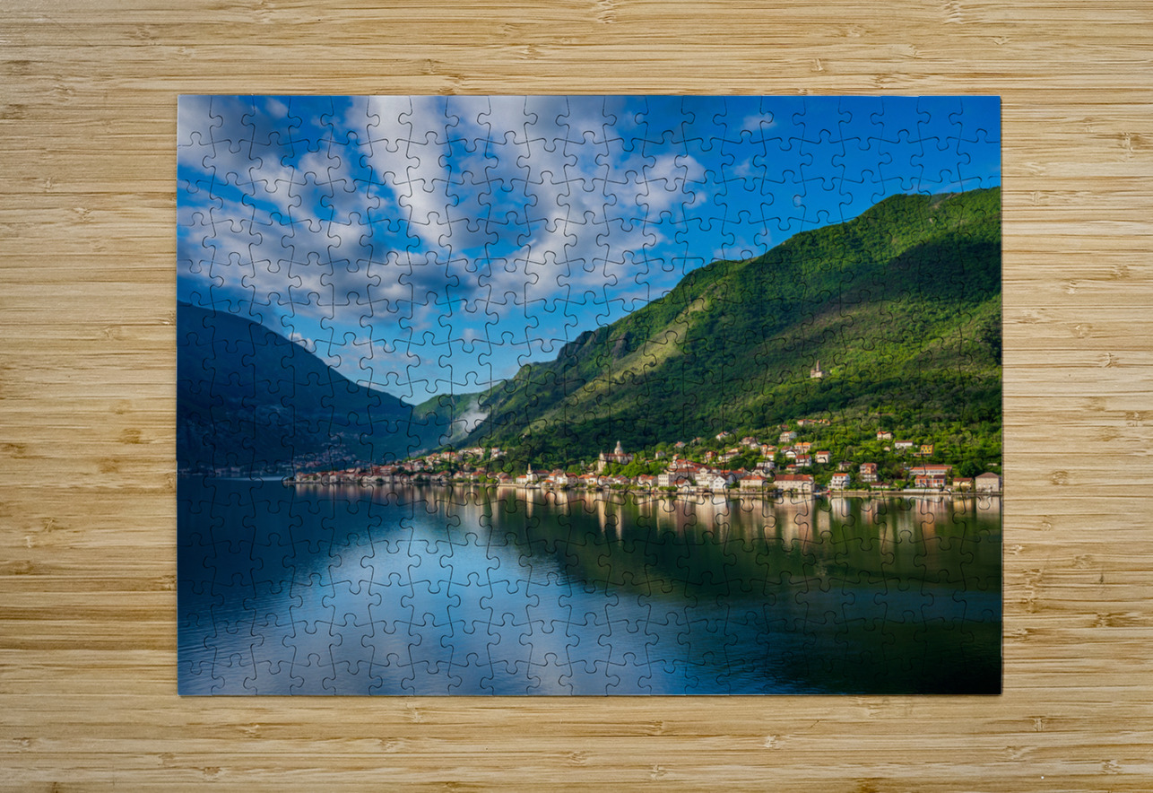 Town of Prcanj on the Bay of Kotor in Montenegro Steve Heap Puzzle printing