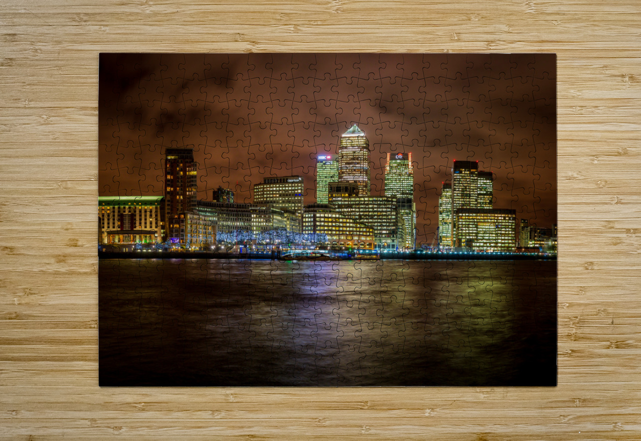 Skyline of Canary Wharf in London Steve Heap Puzzle printing