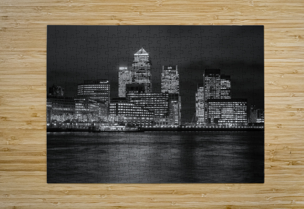 Skyline of Canary Wharf in London Steve Heap Puzzle printing