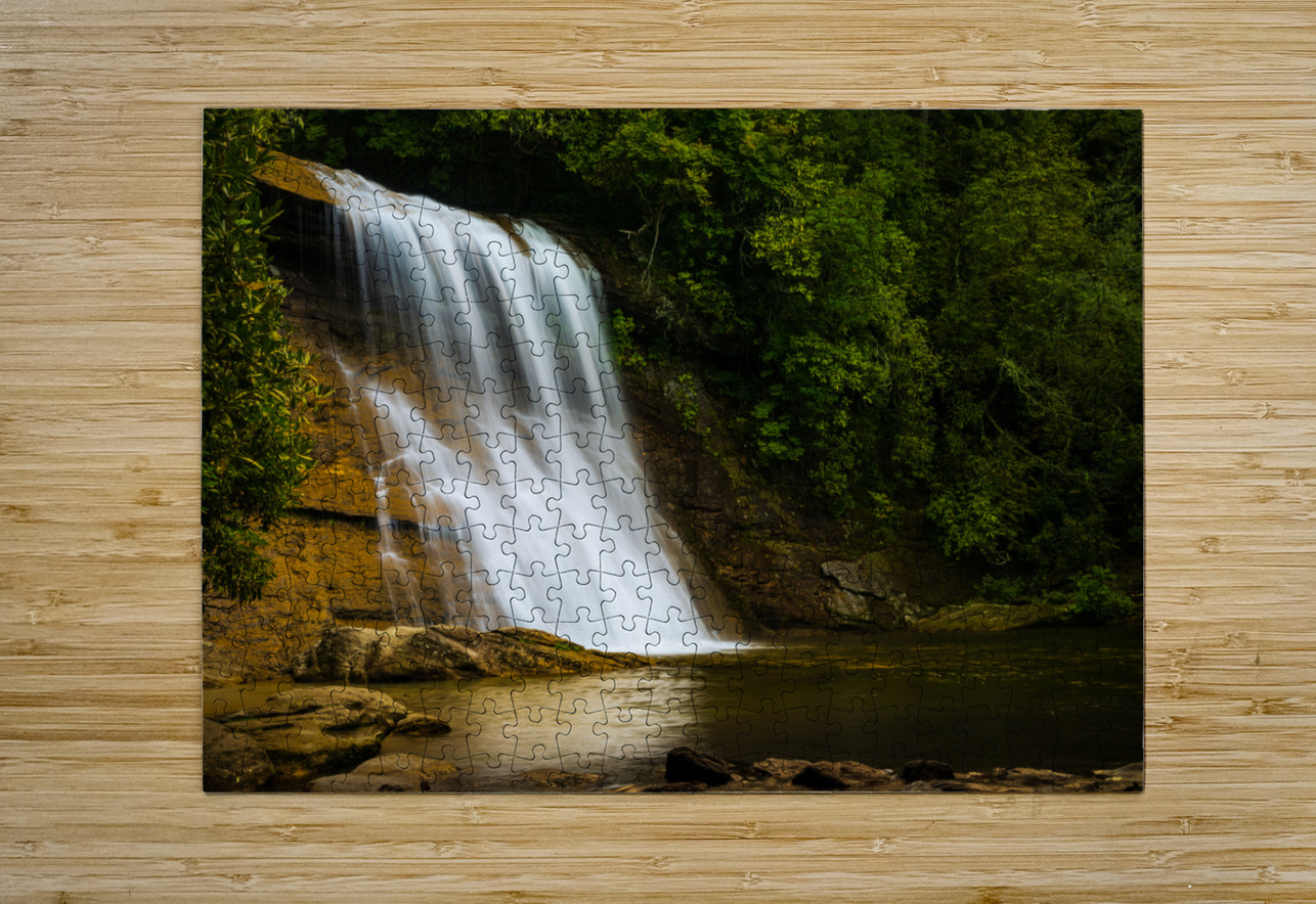 Silver Run falls waterfall near Cashiers NC Steve Heap Puzzle printing