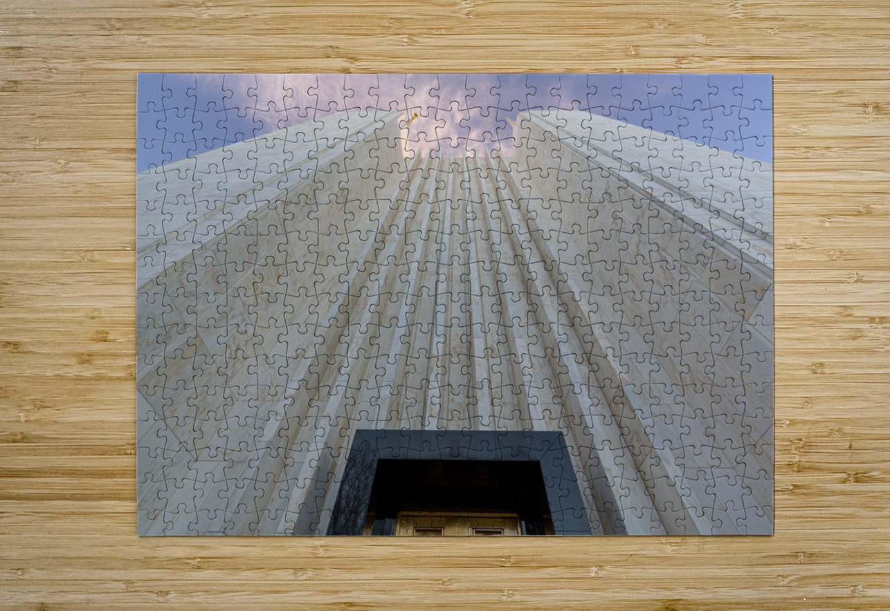 Mormon temple in Washington DC in late winter afternoon Steve Heap Puzzle printing