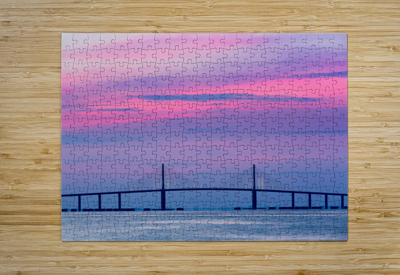 Sunshine Skyway Bridge at dawn Steve Heap Puzzle printing
