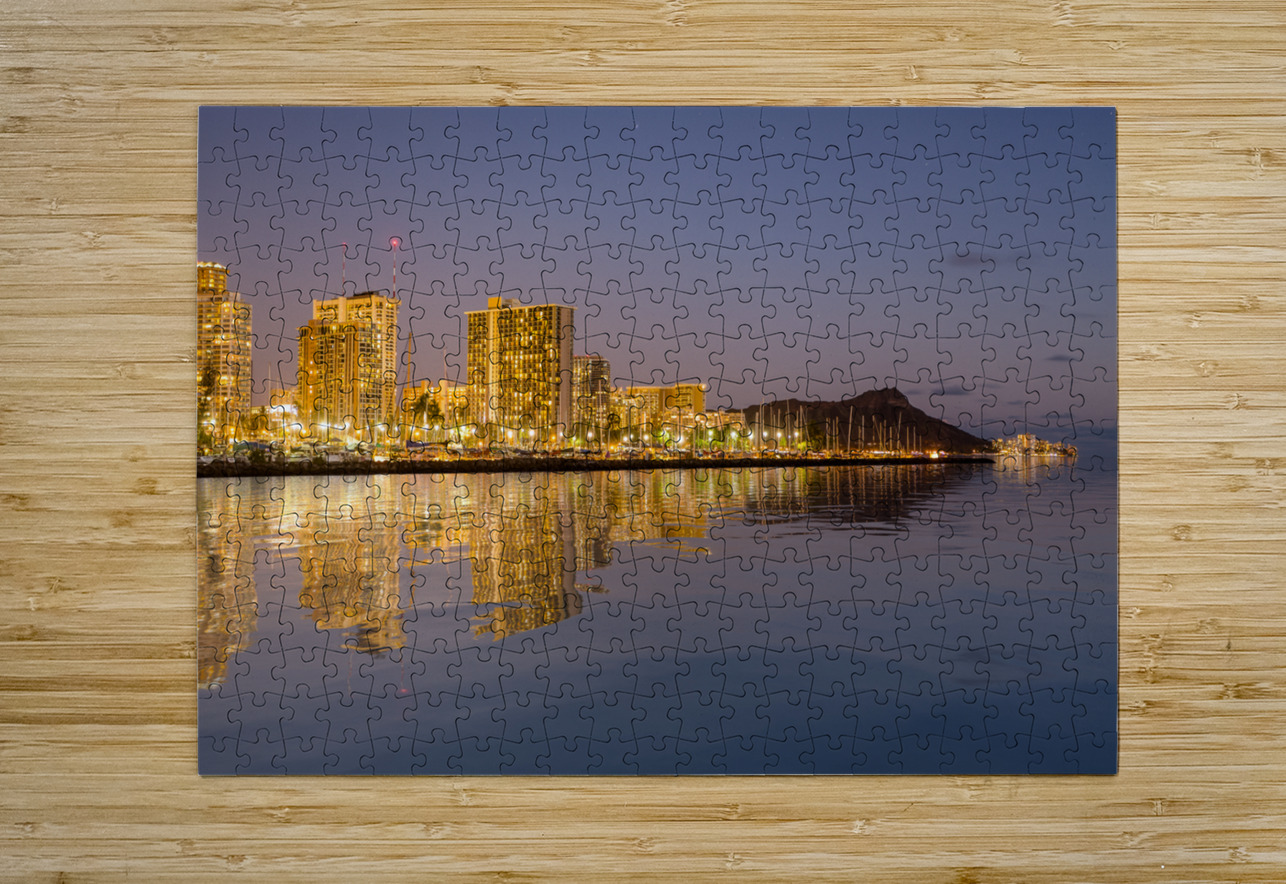 Panorama of Waikiki Honolulu Hawaii Steve Heap Puzzle printing