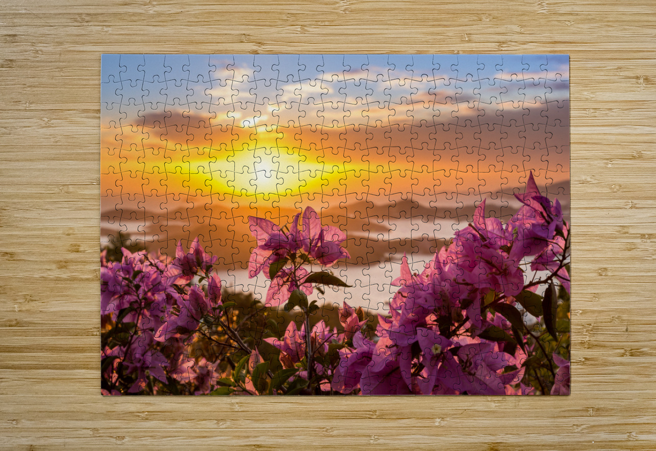 Sunset over Charlotte Amalie St Thomas Steve Heap Puzzle printing