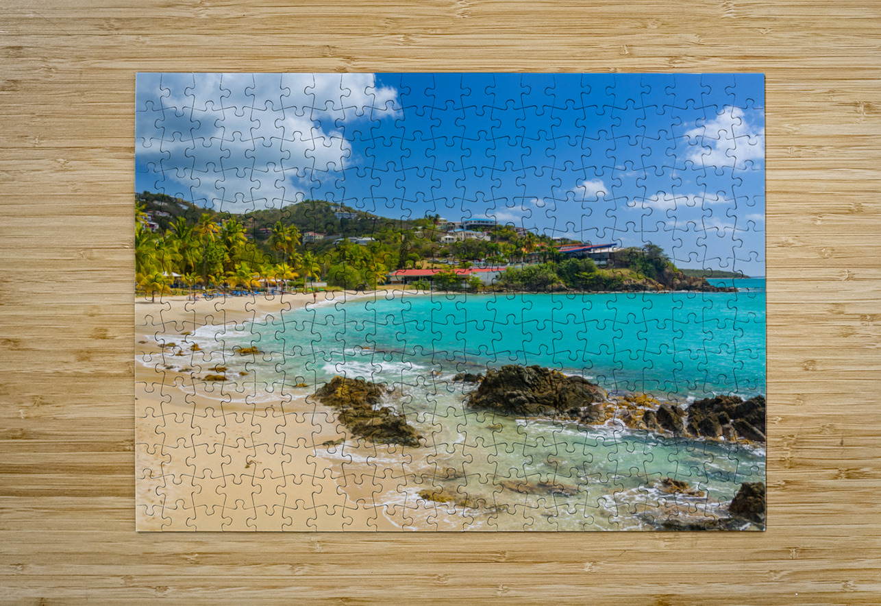 Frenchmans Bay beach scene on St Thomas USVI Steve Heap Puzzle printing