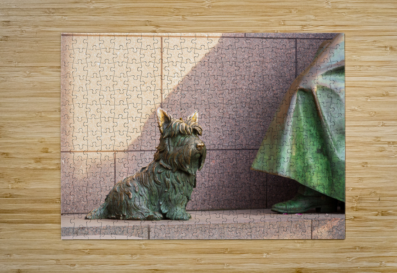 Pet dog at Roosevelt memorial Washington DC Steve Heap Puzzle printing