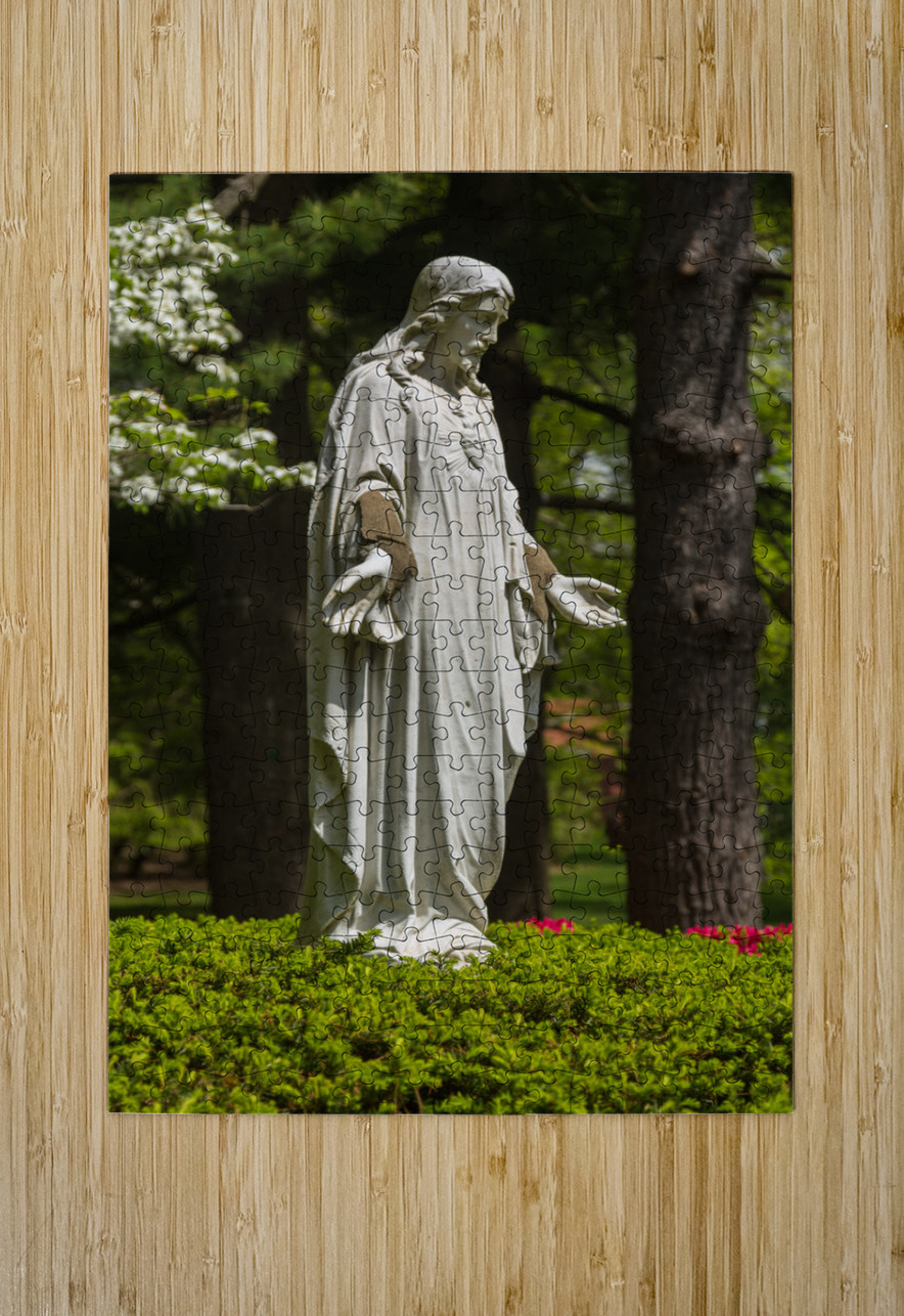 Statue Jesus at Cabrini College Pennsylvania Steve Heap Puzzle printing
