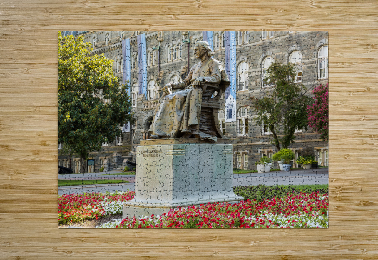 John Carroll Statue Healy Hall Georgetown University Steve Heap Puzzle printing