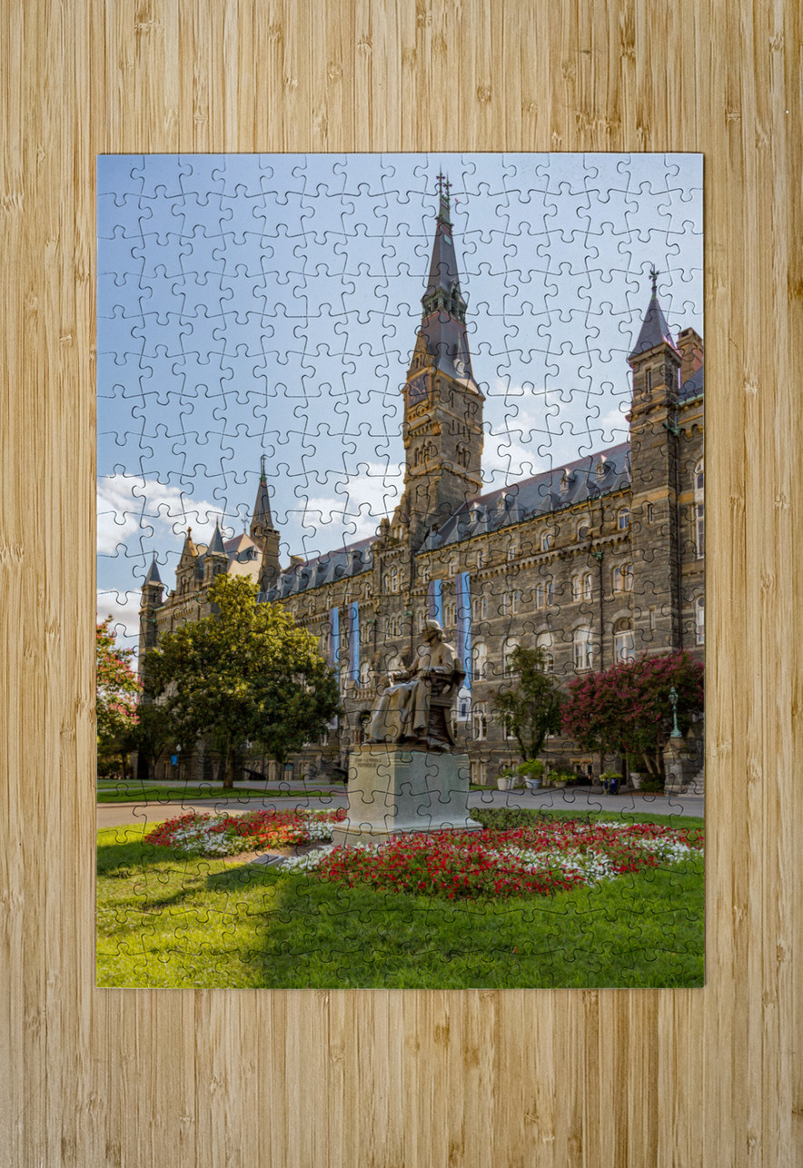 John Carroll Statue Healy Hall Georgetown University Steve Heap Puzzle printing