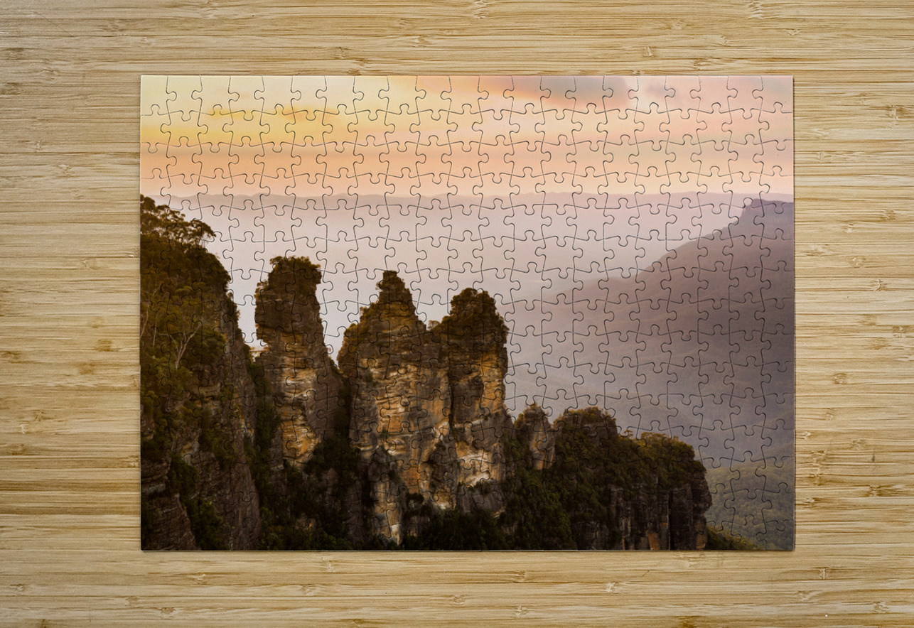 Sunrise from Echo Point in Blue Mountains Australia Steve Heap Puzzle printing
