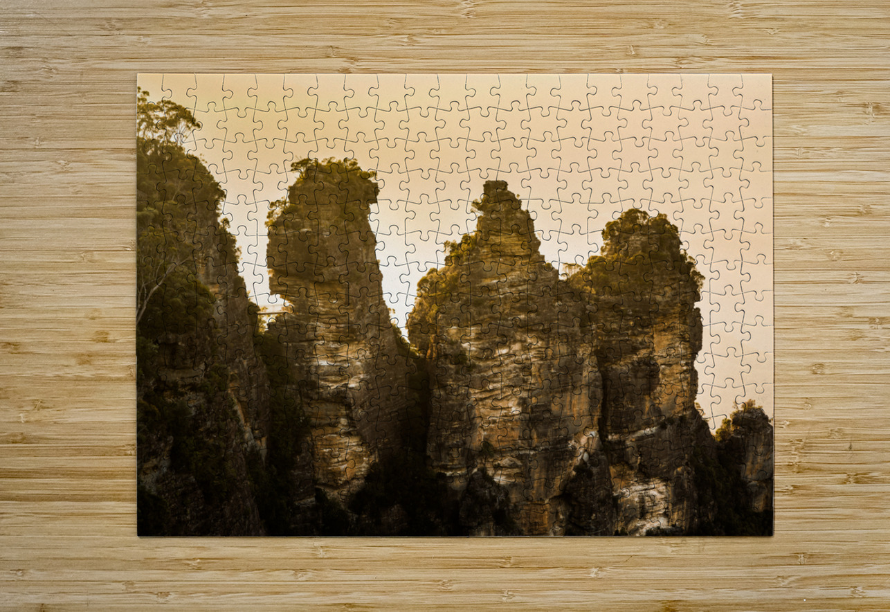 Sunrise from Echo Point in Blue Mountains Australia Steve Heap Puzzle printing