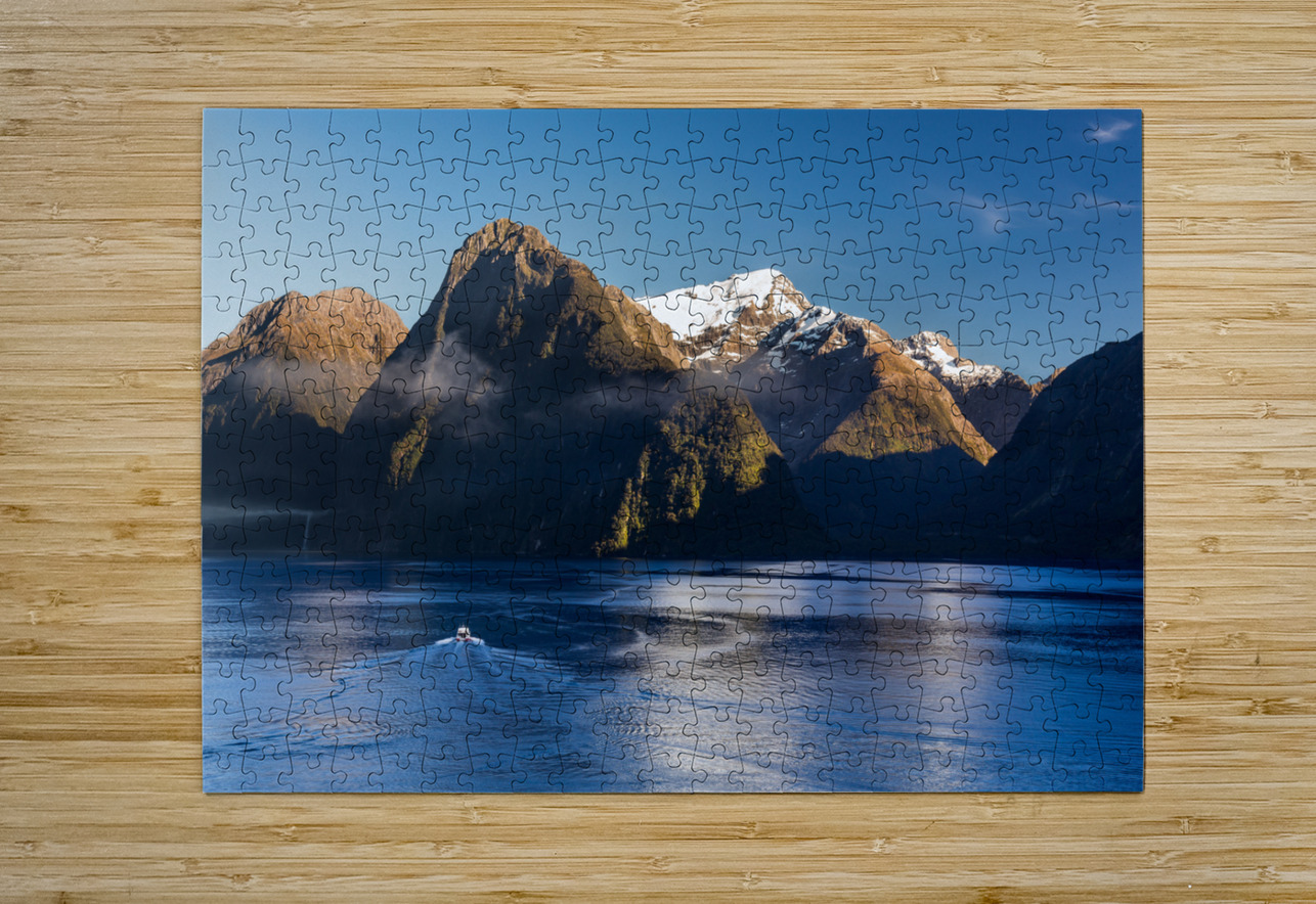 Fjord of Milford Sound in New Zealand Steve Heap Puzzle printing