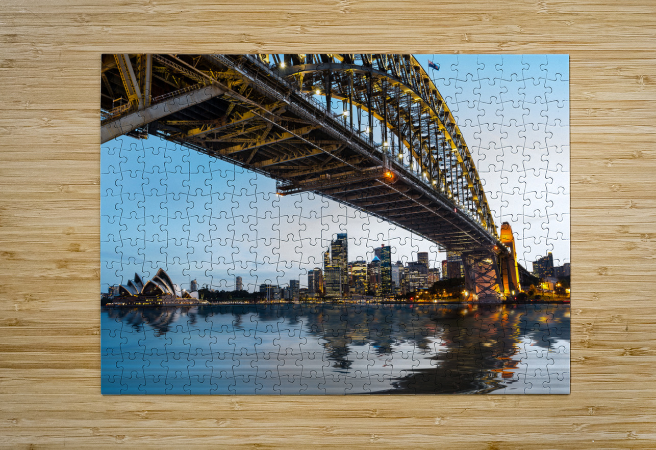 Dramatic panoramic sunset photo Sydney harbor Steve Heap Puzzle printing