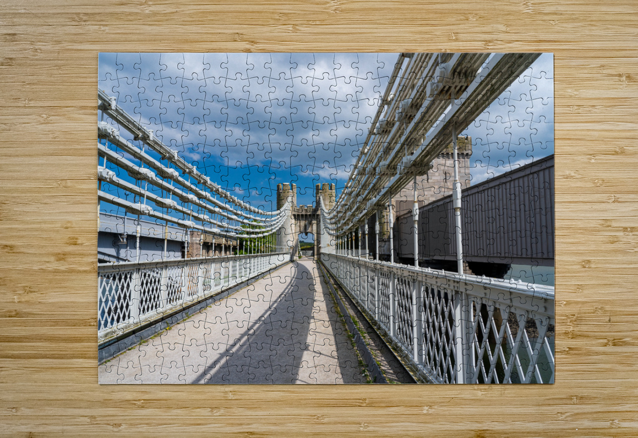 Thomas Telford suspension bridge to the Castle in Conwy Steve Heap Puzzle printing