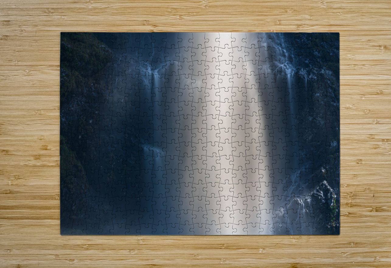 Dramatic waterfall of Bridal Veil Falls in Keystone Canyon Steve Heap Puzzle printing