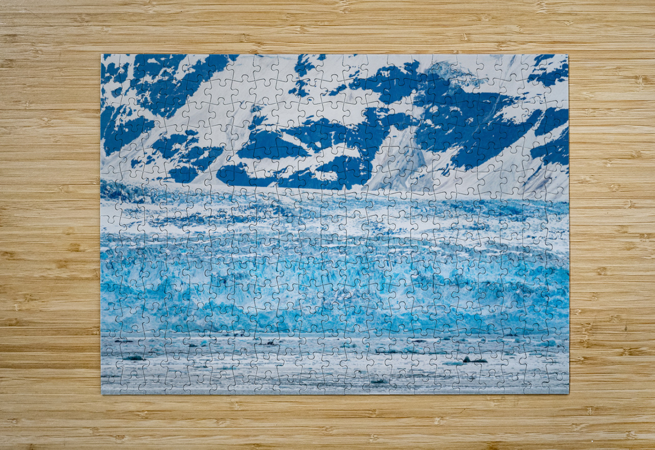 The Hubbard glacier near Valdez in Alaska on cloudy day Steve Heap Puzzle printing