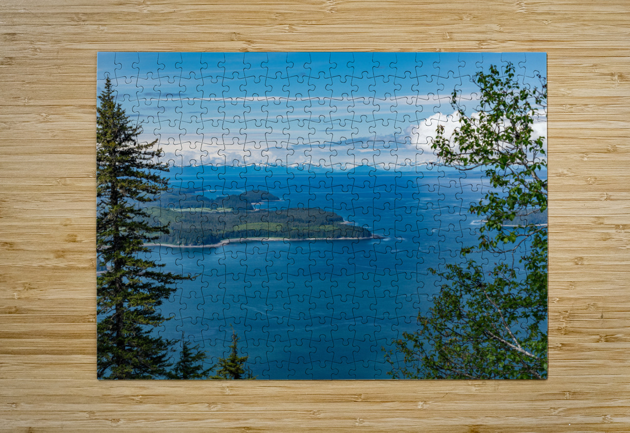 Panorama of the mountain range at Icy Strait Point in Alaska Steve Heap Puzzle printing